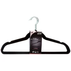 Percha Antideslizante Negra 8Uds