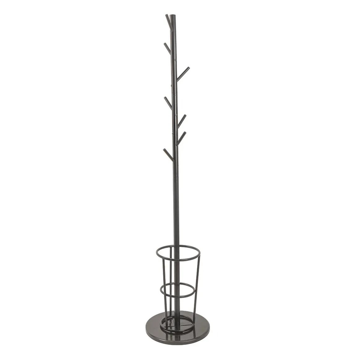 Percha con 7 ganchos de metal negro