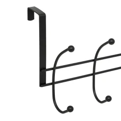 Percha De 10 Cabezas Con Ganchos Para Puerta Negro