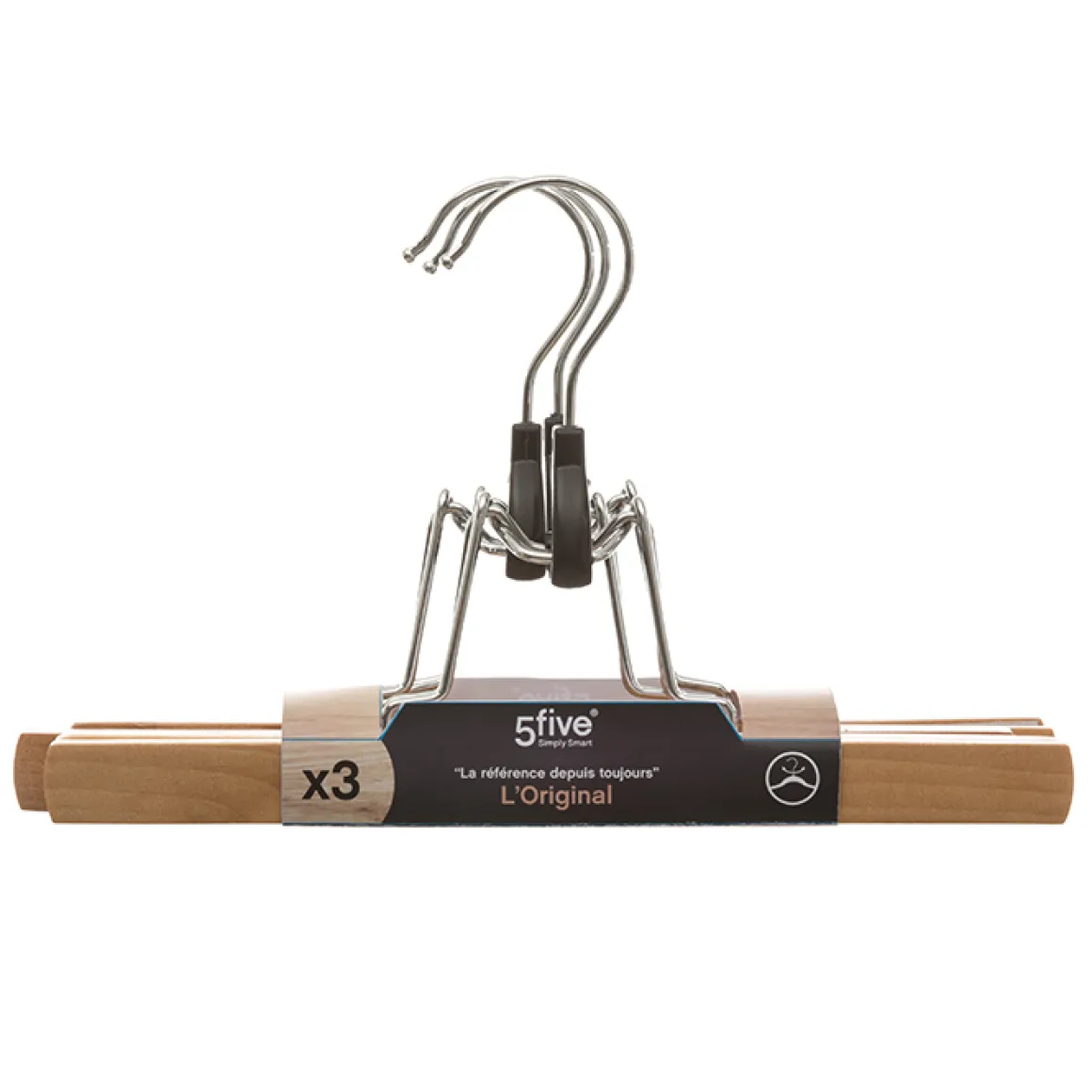 Percha De Madera Con Pinzas 3Uds