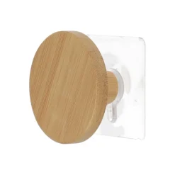 Perchero Baño Natural De Madera 6.5cm
