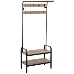 Perchero C/10 Ganchos Y Zapatero