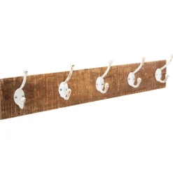 Perchero De Madera C/5 Ganchos 74x9x15Cm