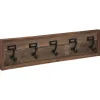 Perchero De Madera Con 5 Ganchos 82x20Cm