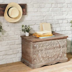 Perchero De Madera Con 5 Ganchos 82x20Cm