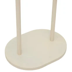 Perchero de pie con 6 ganchos beige de metal