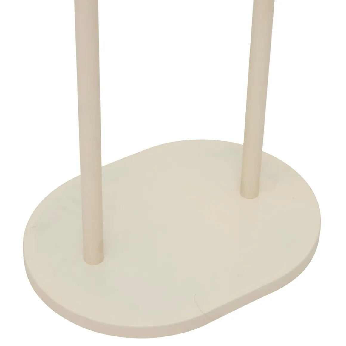 Perchero de pie con 6 ganchos beige de metal