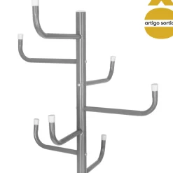 Perchero De Pie Metálico Gris