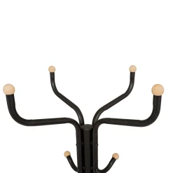 Perchero De Pie Negro Metálico Con 11 Ganchos