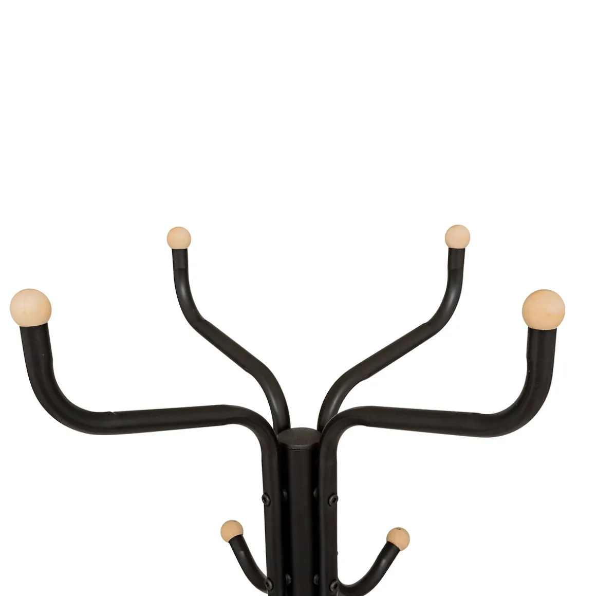 Perchero De Pie Negro Metálico Con 11 Ganchos