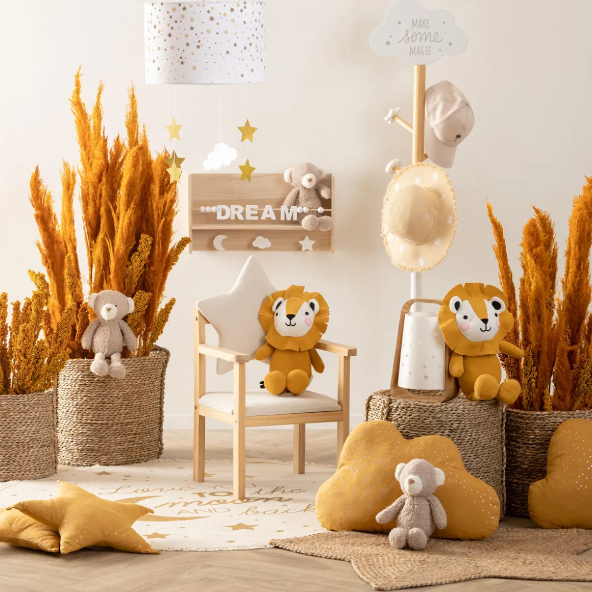 Perchero de pie NUBE blanco con 5 ganchos