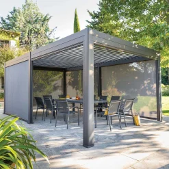 Persiana para pérgola ÉVORA gris grafito 3.6x6m