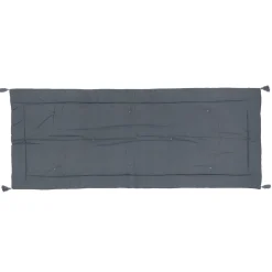 Pie de cama MIDNIGHT terciopelo gris 70x180cm
