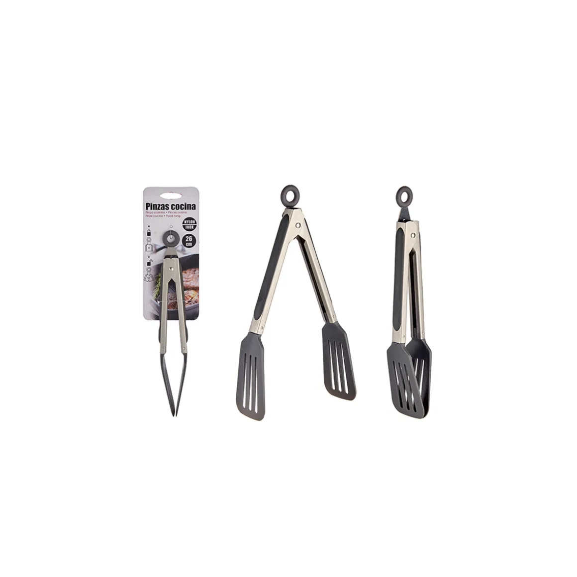 Pinzas Ranuradas Con Mango Inoxidable