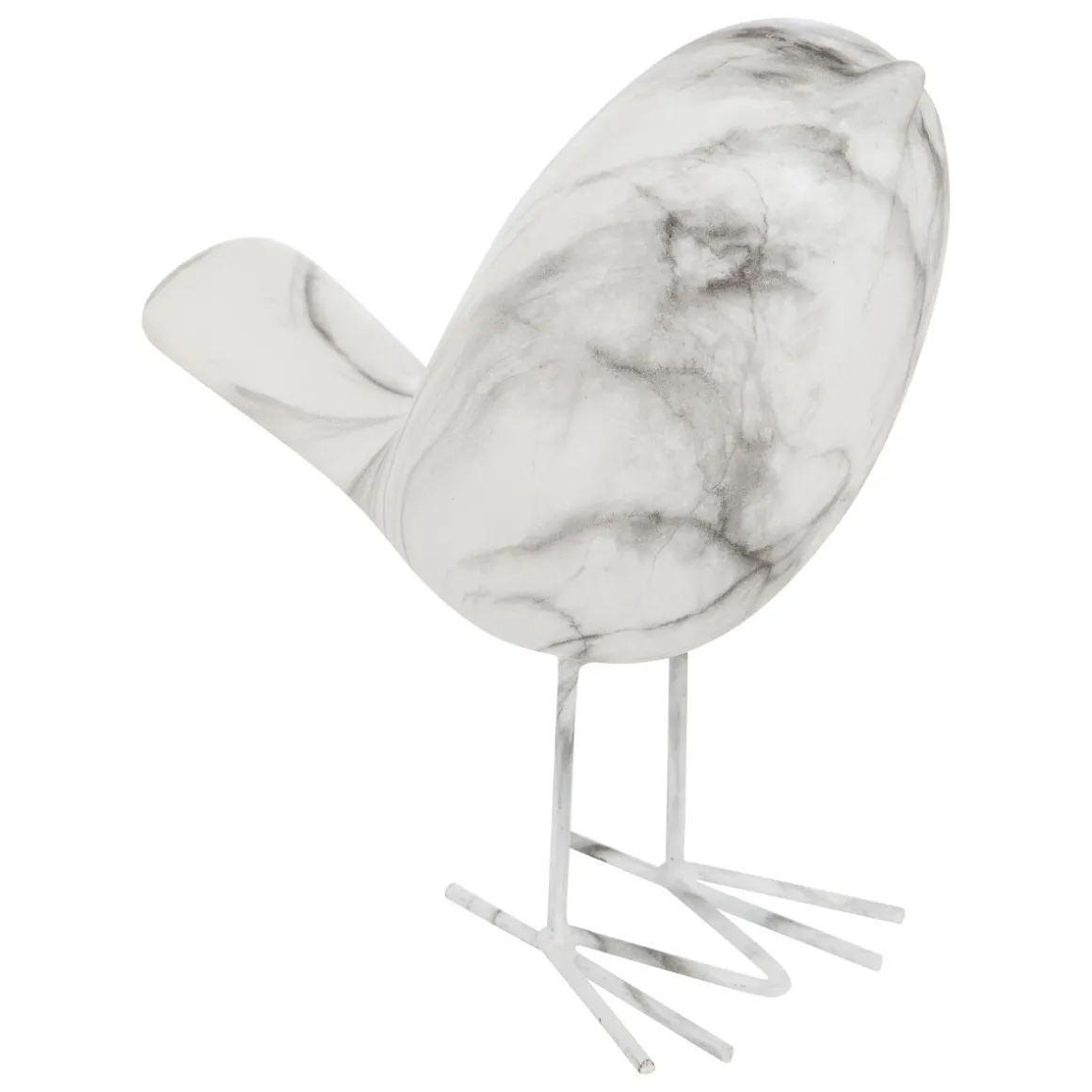 Pájaro decorativo OLEN blanco 19cm