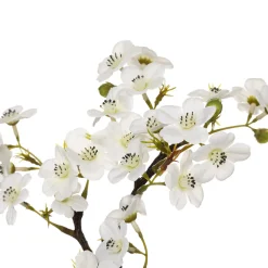 Planta cerezo blanca artificial 26cm