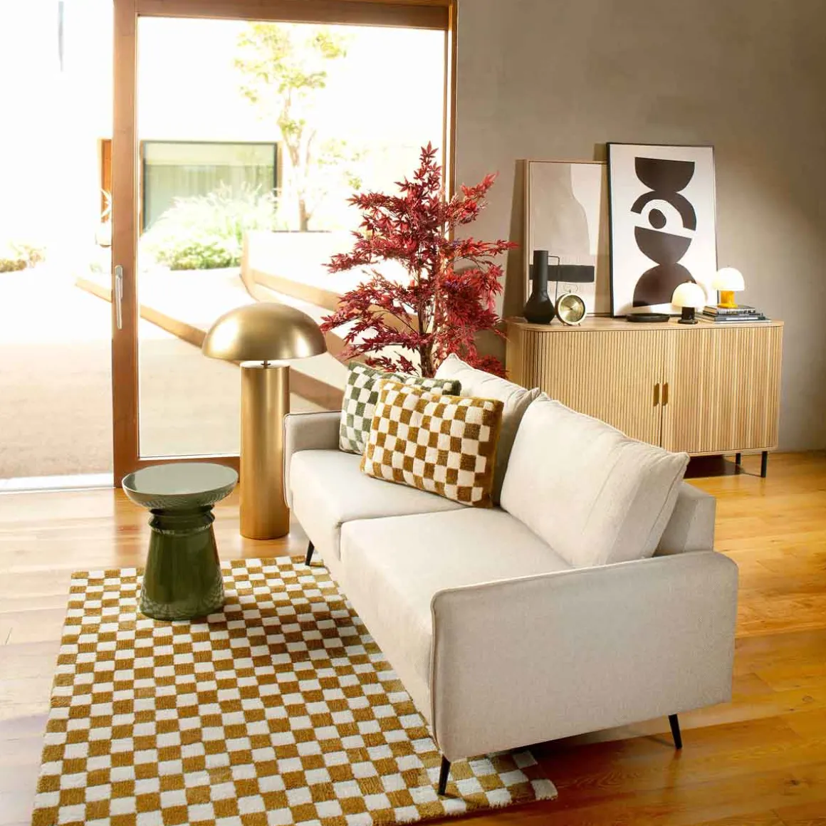 Planta Roble Artificial Rojo James 150cm