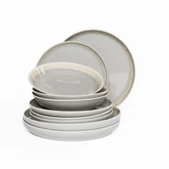 Plato de postre ANITA verde de cerámica 22cm