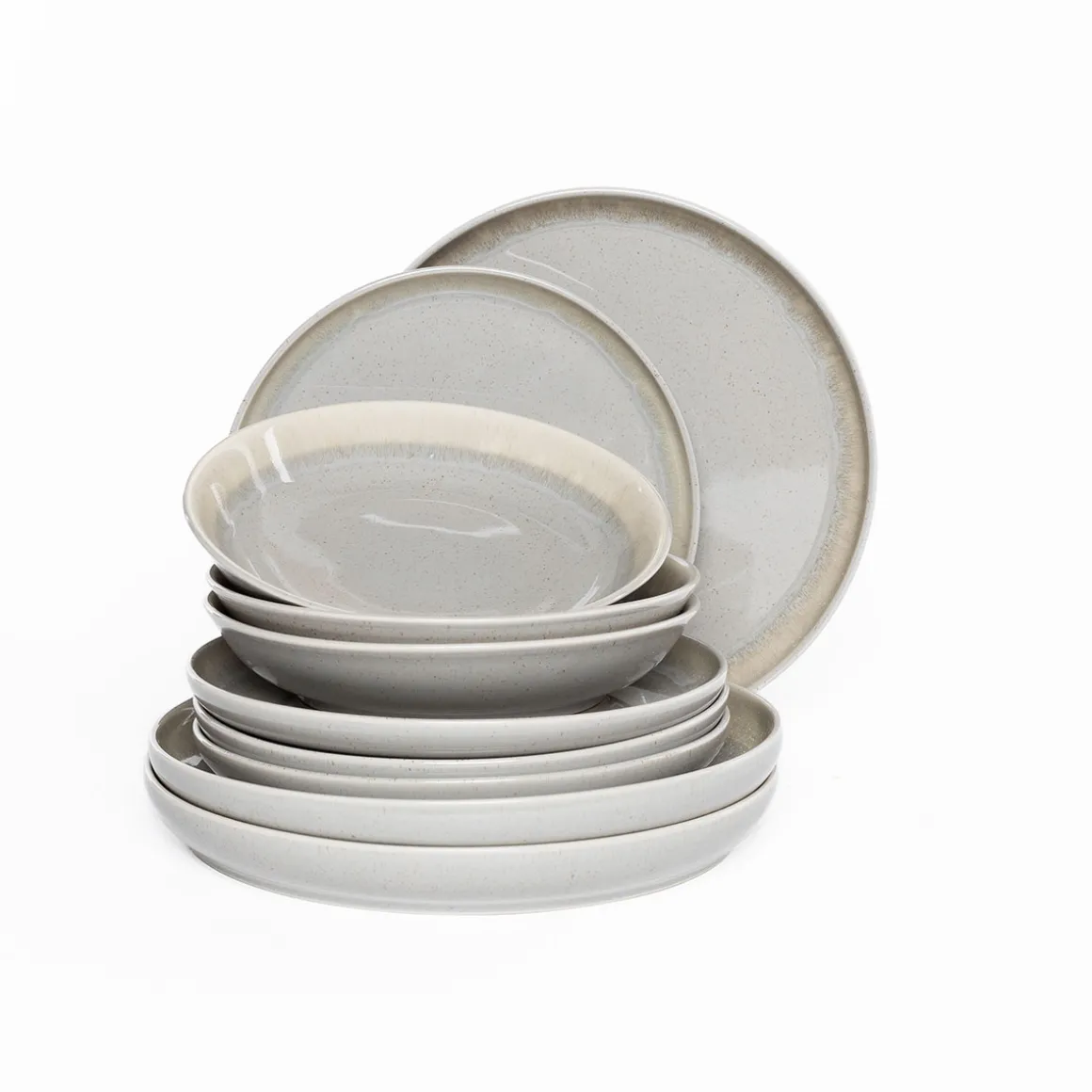 Plato de postre ANITA verde de cerámica 22cm