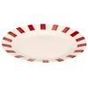 Plato de postre CHERI rojo de porcelana 19cm