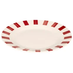 Plato de postre CHERI rojo de porcelana 19cm