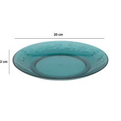 Plato de postre ESTIVA 20cm verde de poliestireno