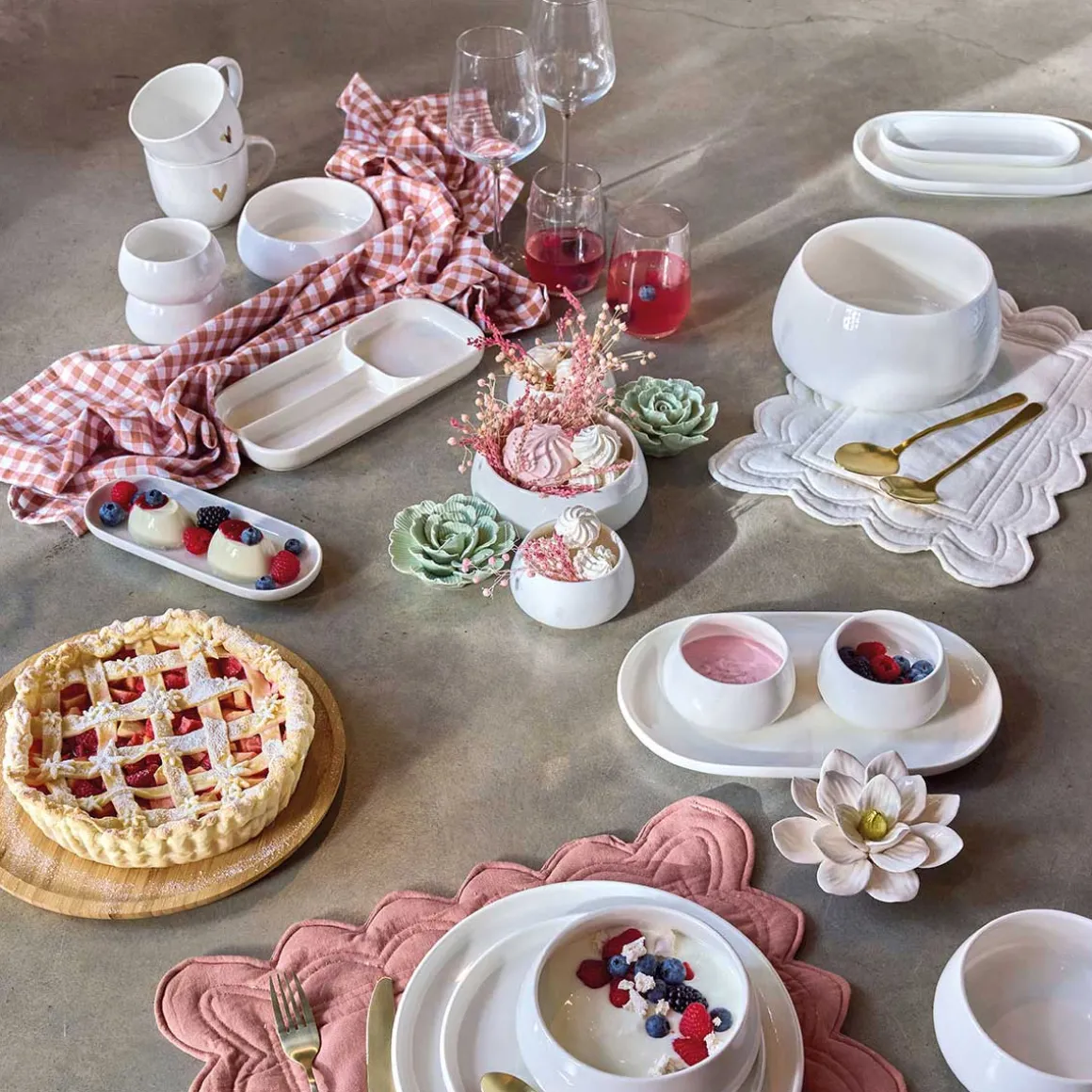 Plato de postre NORA blanco de porcelana 21cm