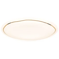 Plato de postre SELENA blanco de porcelana 18cm