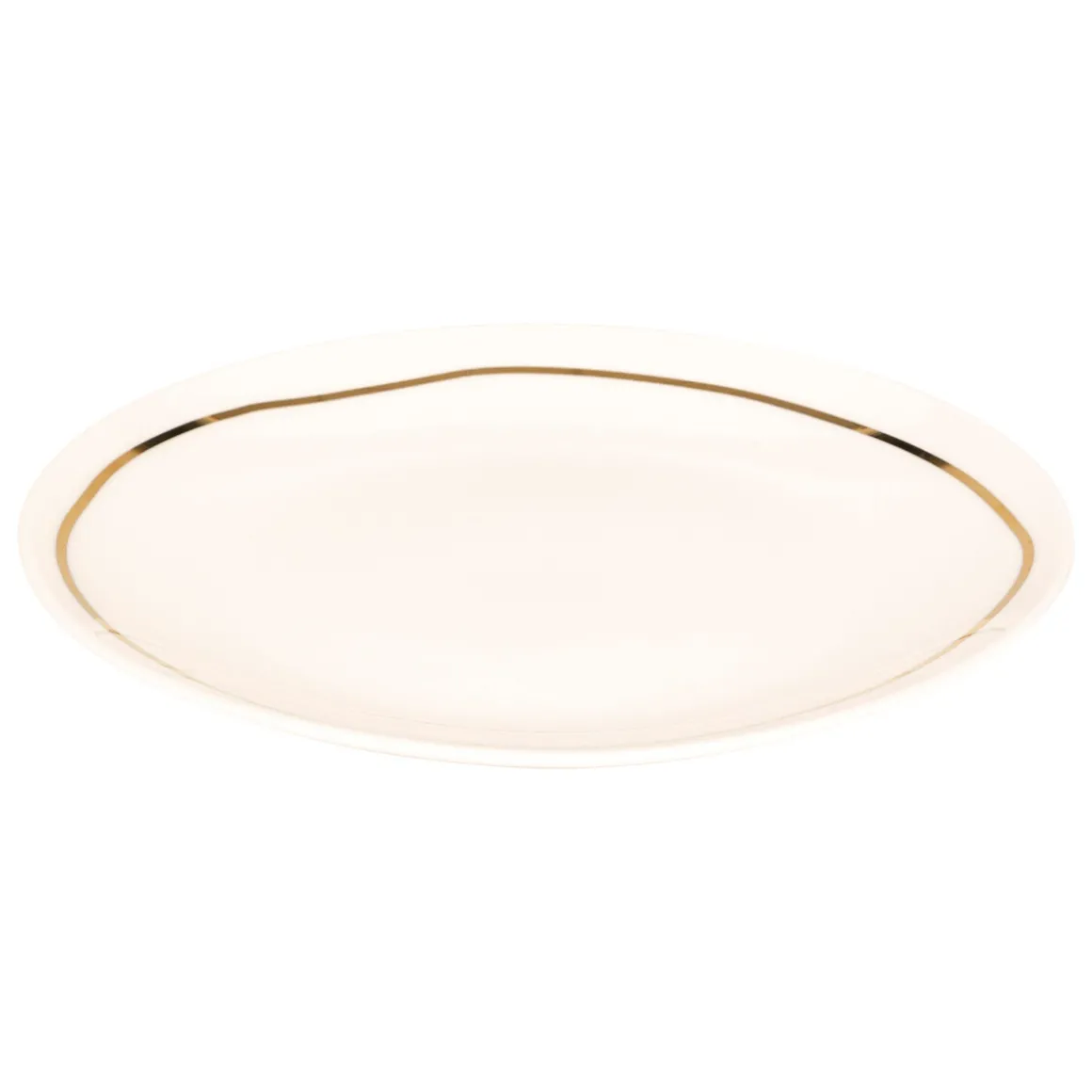 Plato de postre SELENA blanco de porcelana 18cm