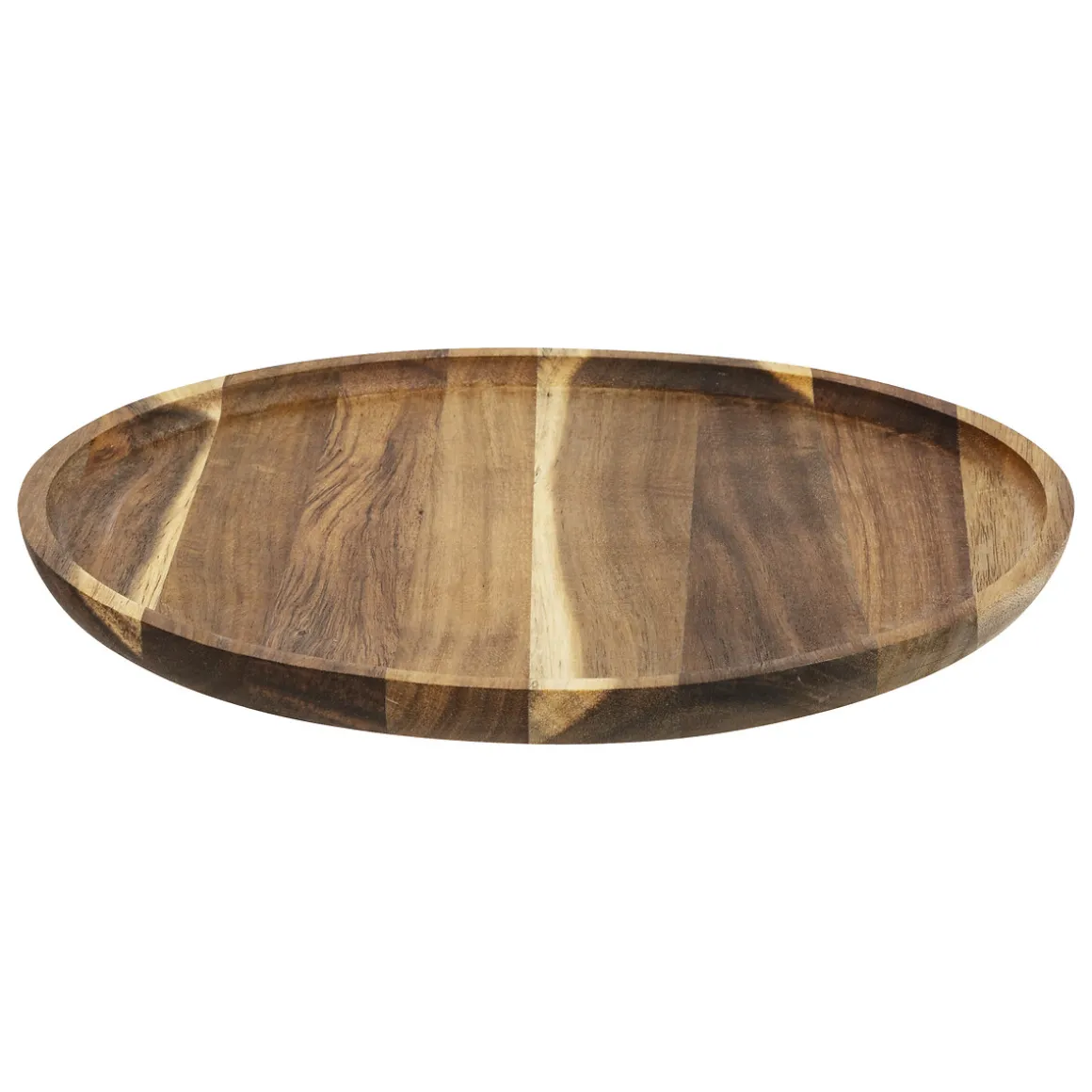 Plato De Presentación Marrón De Madera 30cm