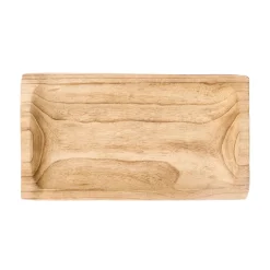 Plato De Presentación Rectangular Madera Quemada