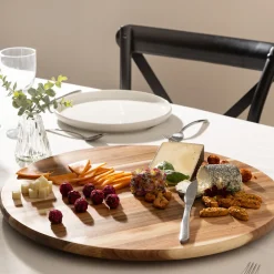 Plato De Tartas Marrón De Madera 50cm