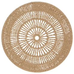 Plato Decorativo De Corda Beiga Sea View 76cm