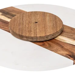 Plato giratorio redondo para aperitivo marrón 35cm