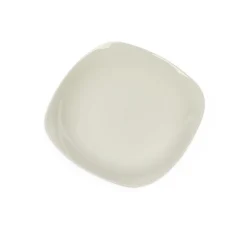 Plato Hondo Cuadrado Blanco de Cerámica