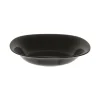 Plato Hondo de Vidrio Opal Negro