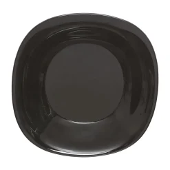 Plato Hondo de Vidrio Opal Negro