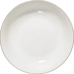 Plato Hondo Petit Salón Blanco con Borde Dorado