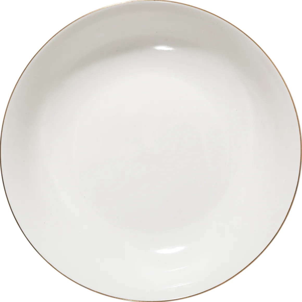 Plato Hondo Petit Salón Blanco con Borde Dorado