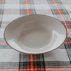 Plato Hondo Sauvage Blanco de Gres