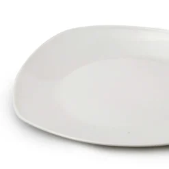 Plato Llano Blanco Cuadrado de Cerámica