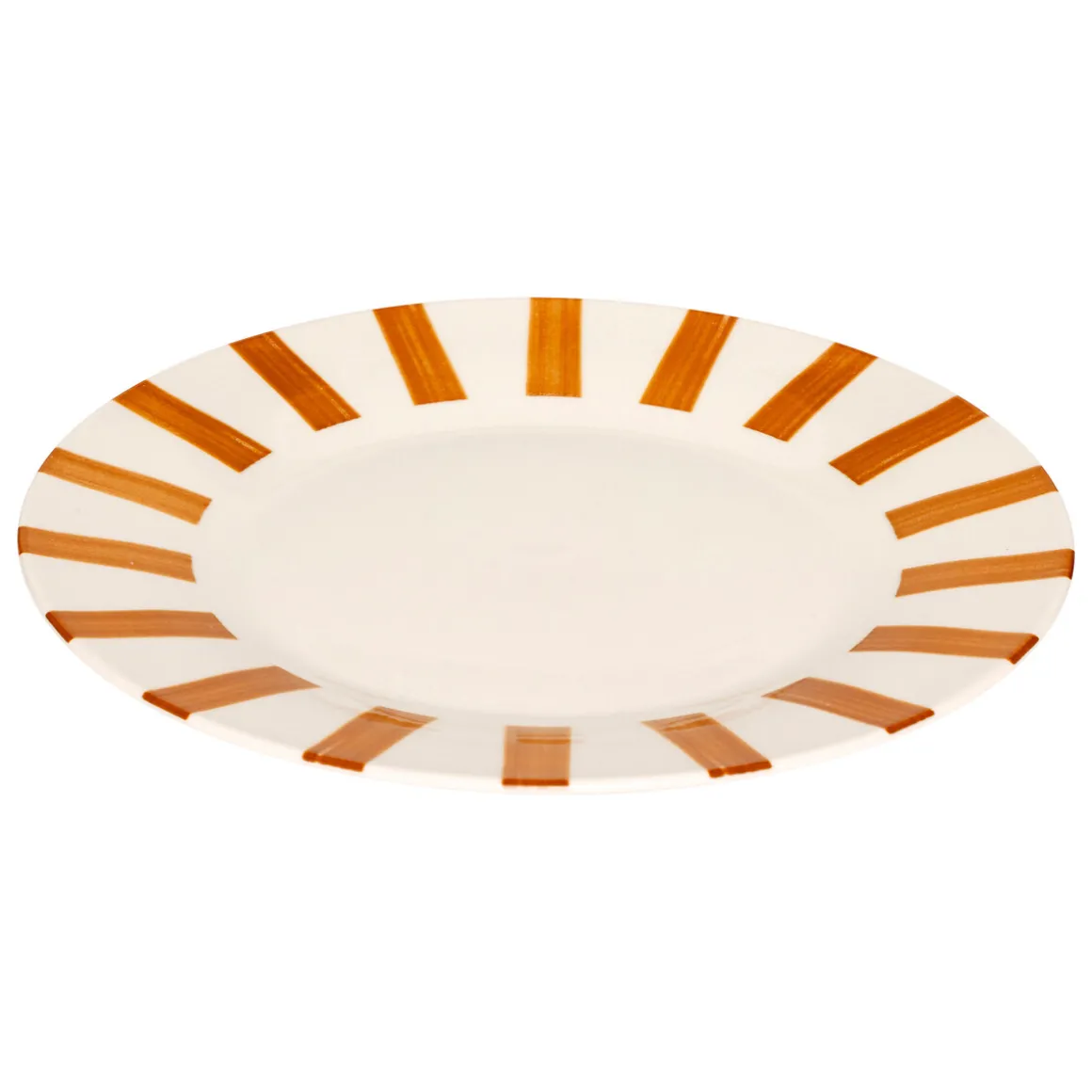 Plato llano CHERI amarillo de porcelana 27cm