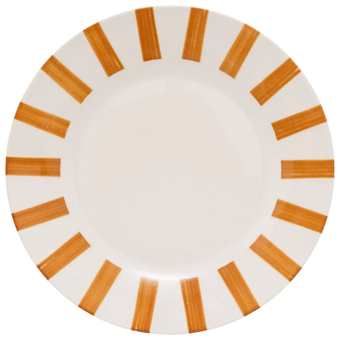 Plato llano CHERI amarillo de porcelana 27cm