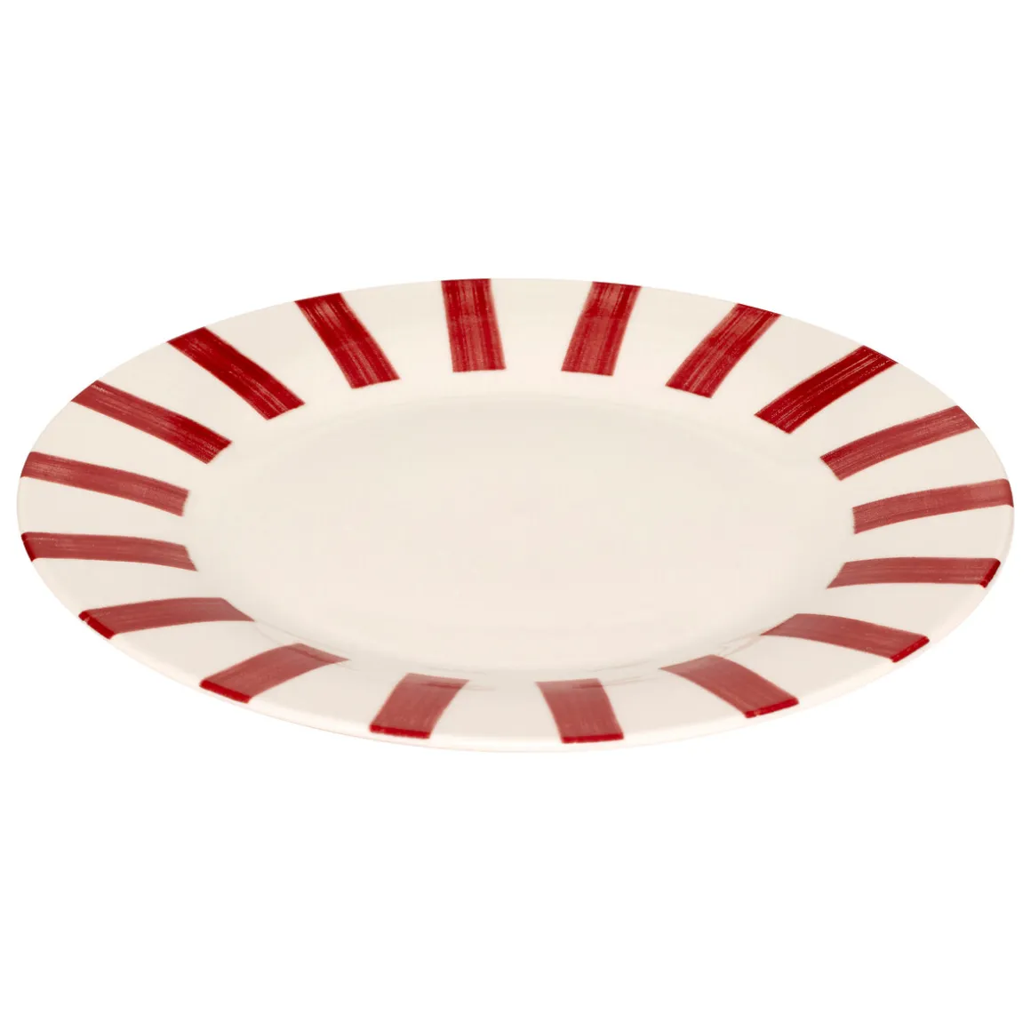 Plato llano CHERI rojo de porcelana 27cm