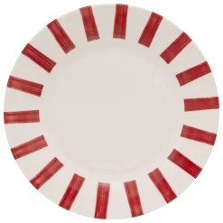 Plato llano CHERI rojo de porcelana 27cm
