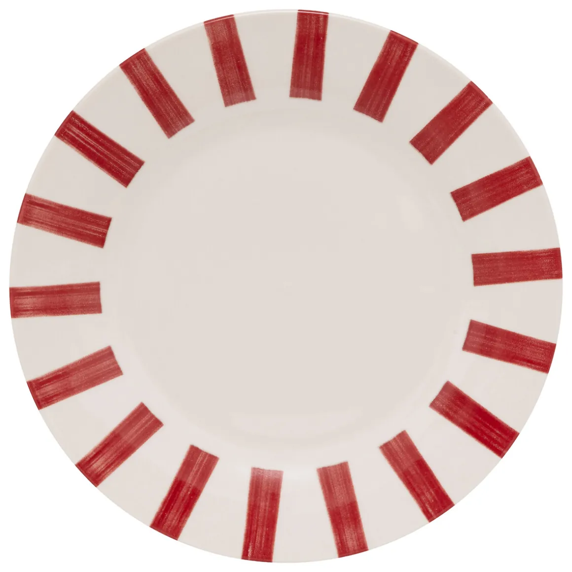 Plato llano CHERI rojo de porcelana 27cm