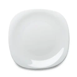 Plato Llano Cuadrado Parma Blanco 27cm