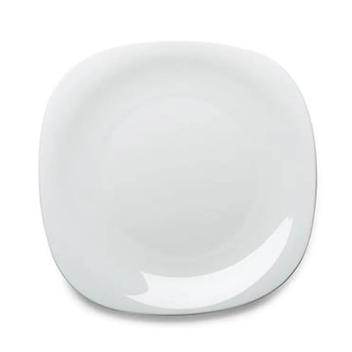 Plato Llano Cuadrado Parma Blanco 27cm
