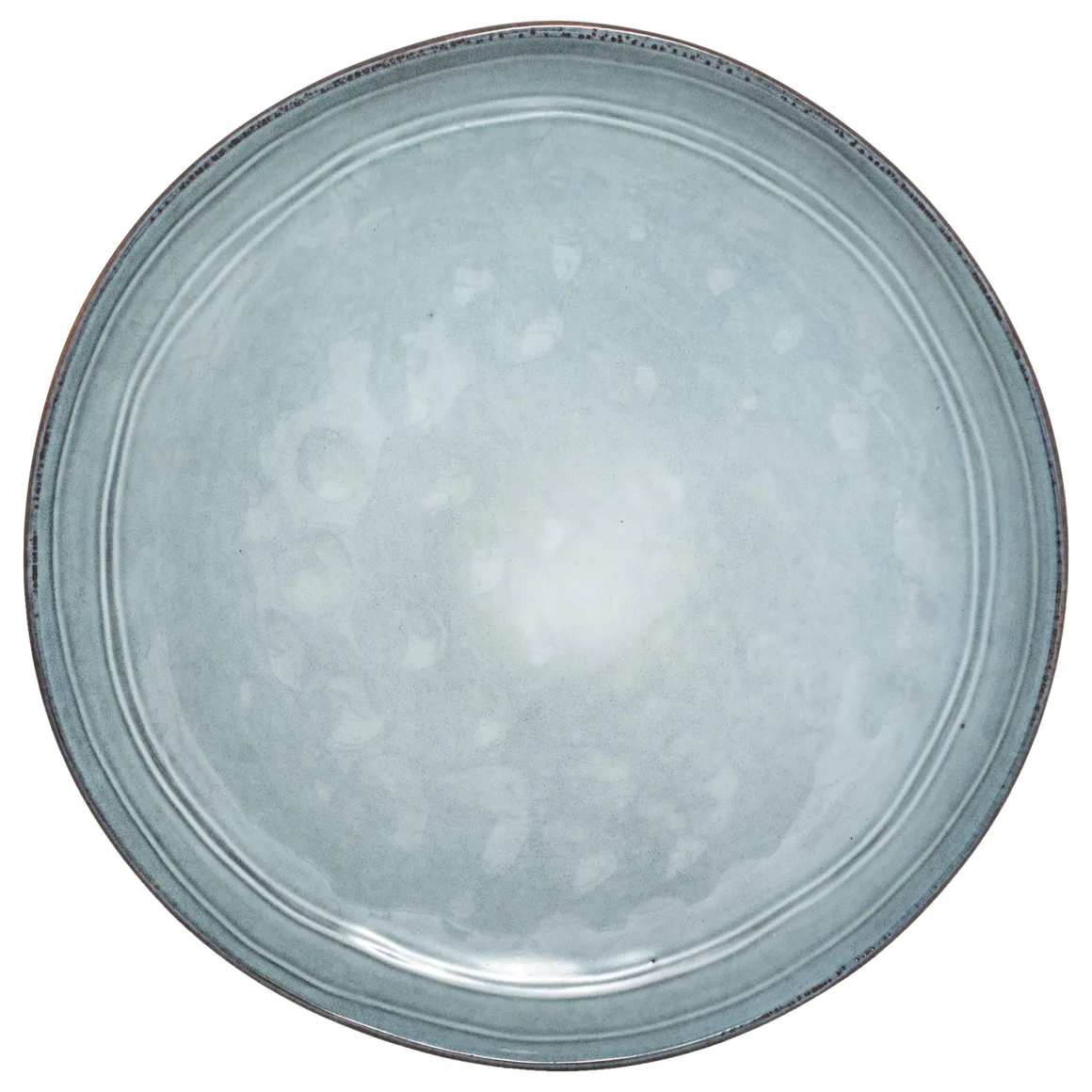 Plato Llano Flower Azul