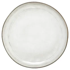 Plato llano FLOWER gris 26cm